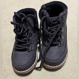 Place Black Kids Lace-Up Boots